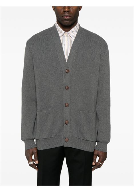 Cardigan con logo in grigio Golden Goose - uomo GOLDEN GOOSE | GMP00946P00066260304